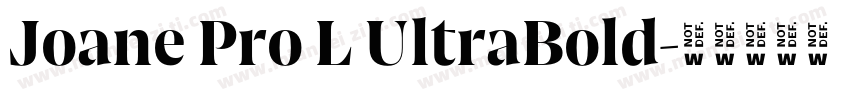 Joane Pro L UltraBold字体转换